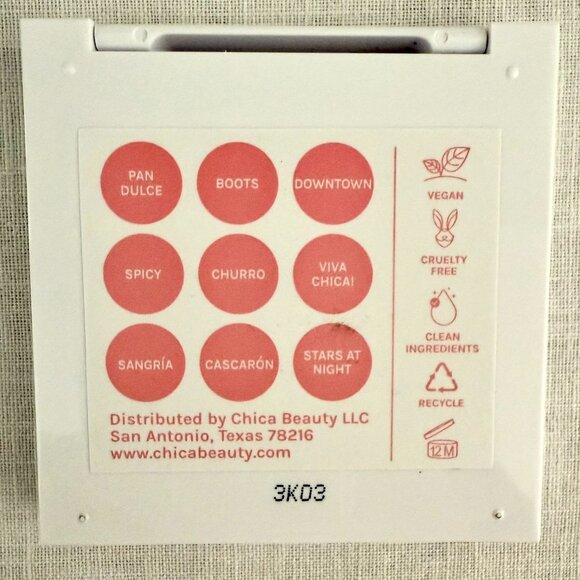ChicaBeauty Travel Size Fiesta Mini Eyeshadow Palette 9 Earthy Colors Vegan - Picture 4 of 7